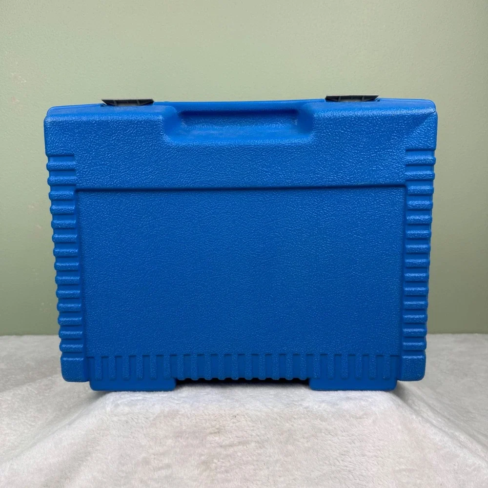 Vintage 1984 LEGO Blue Plastic Storage Carrying Case Box 10.5x12.5 Made in USA